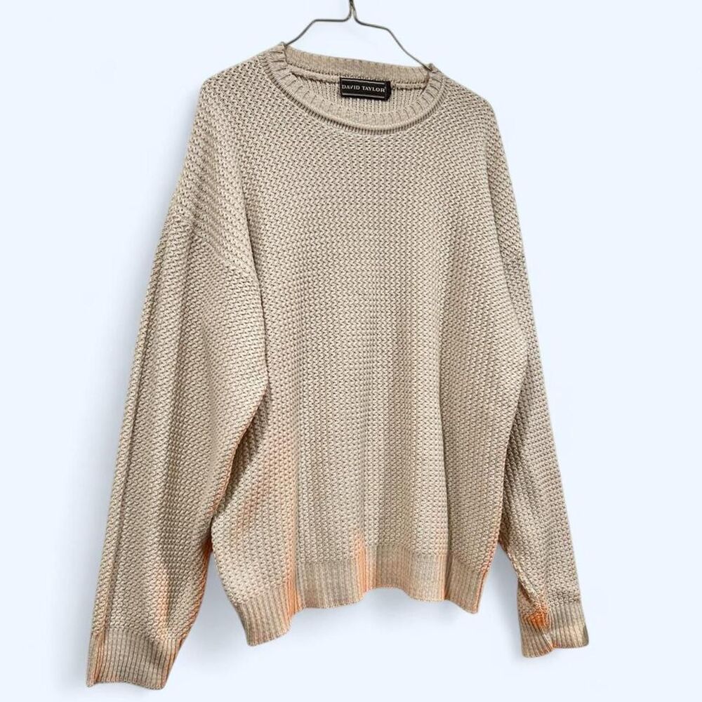 David-taylor Men's Cream and White Jumper